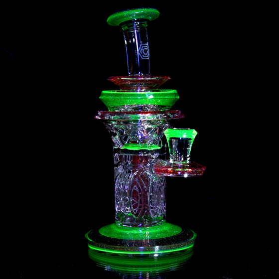 UV Reactive Crushed Opal Mini Outside Incycler #1 - 10mm Female