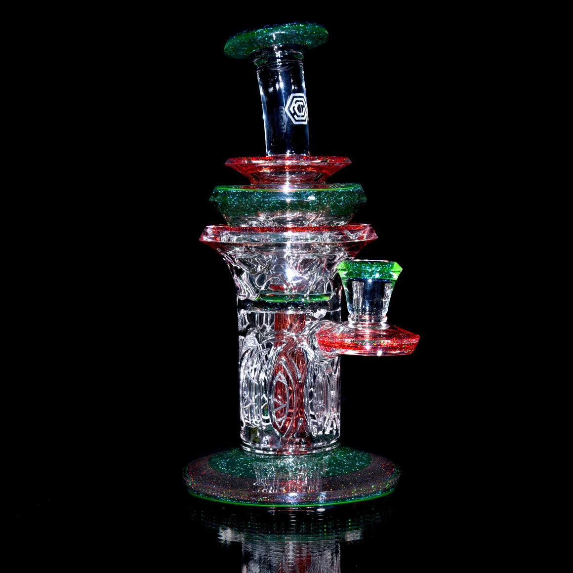 UV Reactive Crushed Opal Mini Outside Incycler #1 - 10mm Female