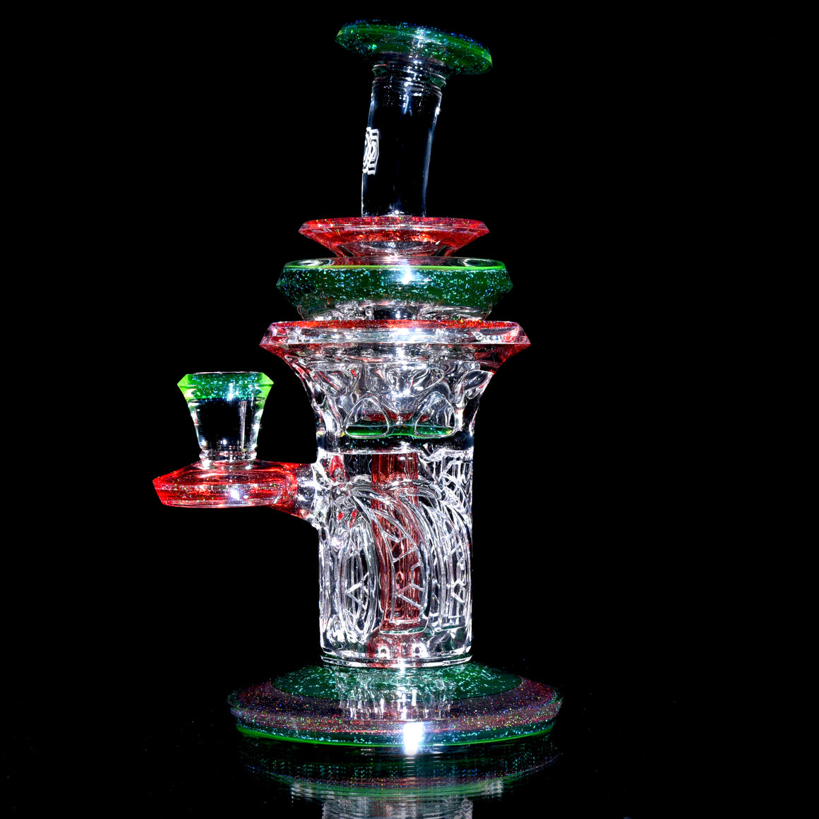 UV Reactive Crushed Opal Mini Outside Incycler #1 - 10mm Female