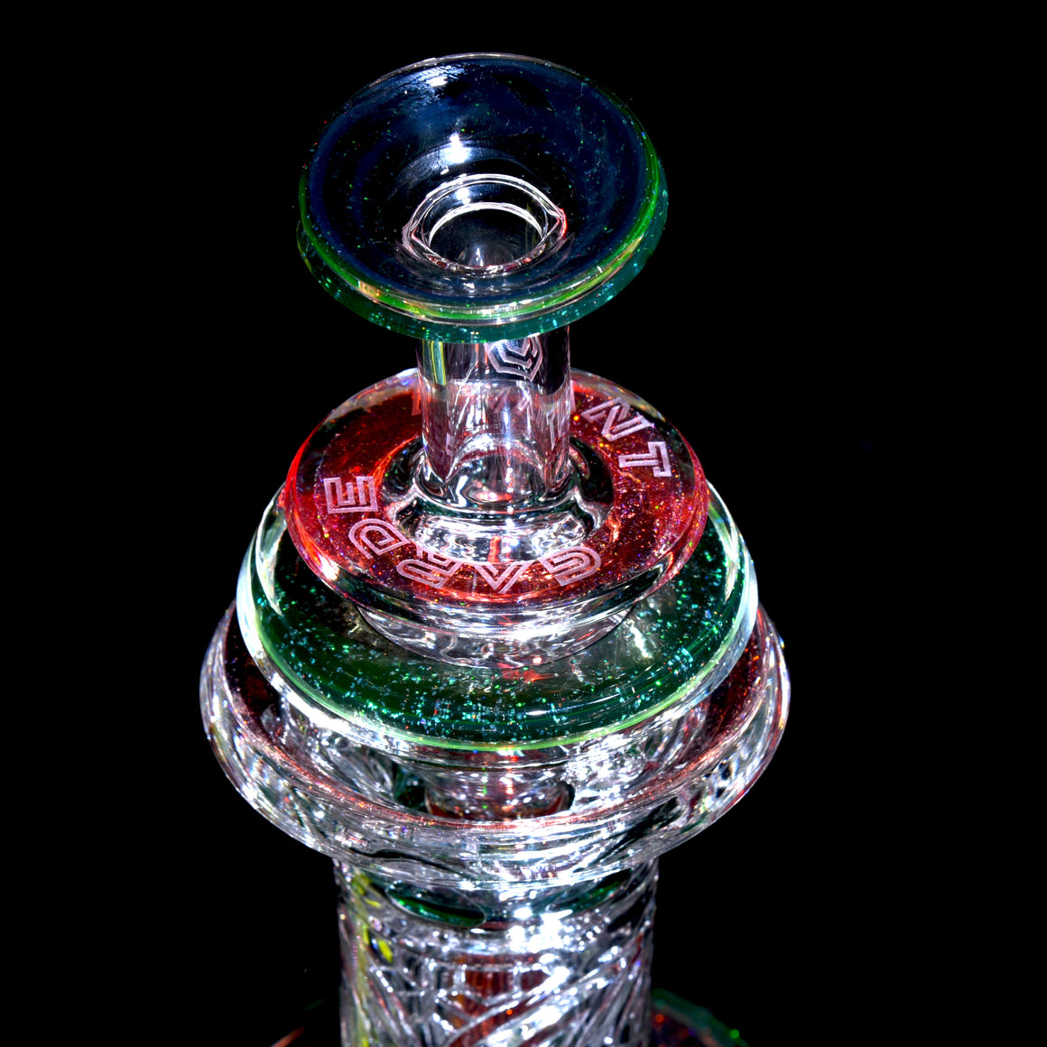 UV Reactive Crushed Opal Mini Outside Incycler #1 - 10mm Female
