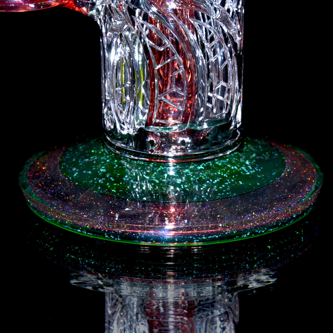 UV Reactive Crushed Opal Mini Outside Incycler #1 - 10mm Female