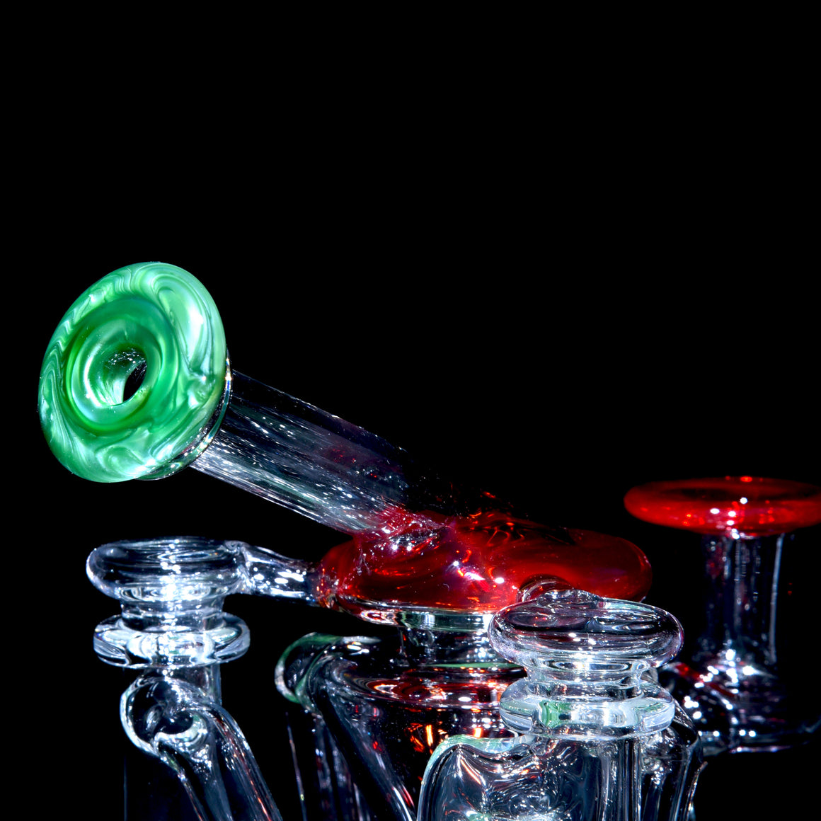 R3 Quad-uptake Triple-drain Recycler - Chromium/Pomegranate - 14mm Female