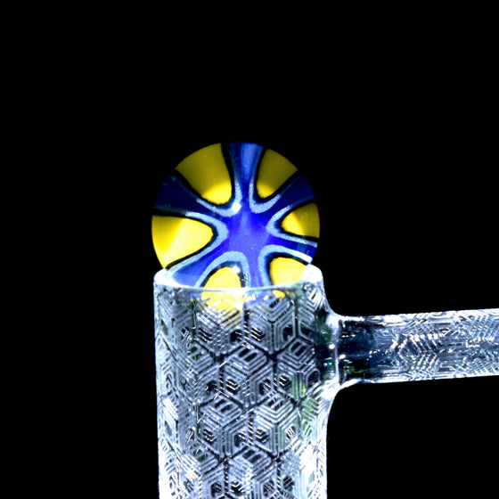 Millie Flower Valve/Topper Marble (~22mm diameter)