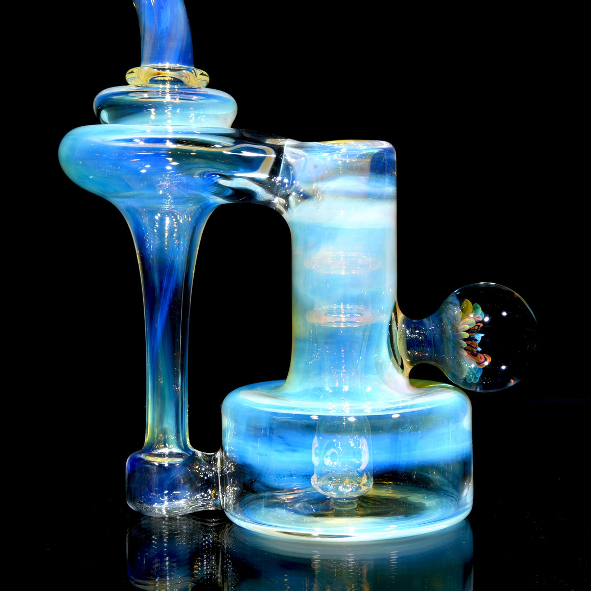 Fully-fumed Refined Bell Recycler w/ Signature Marble - 14mm Female
