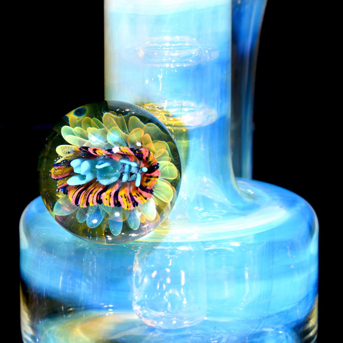 Fully-fumed Refined Bell Recycler w/ Signature Marble - 14mm Female