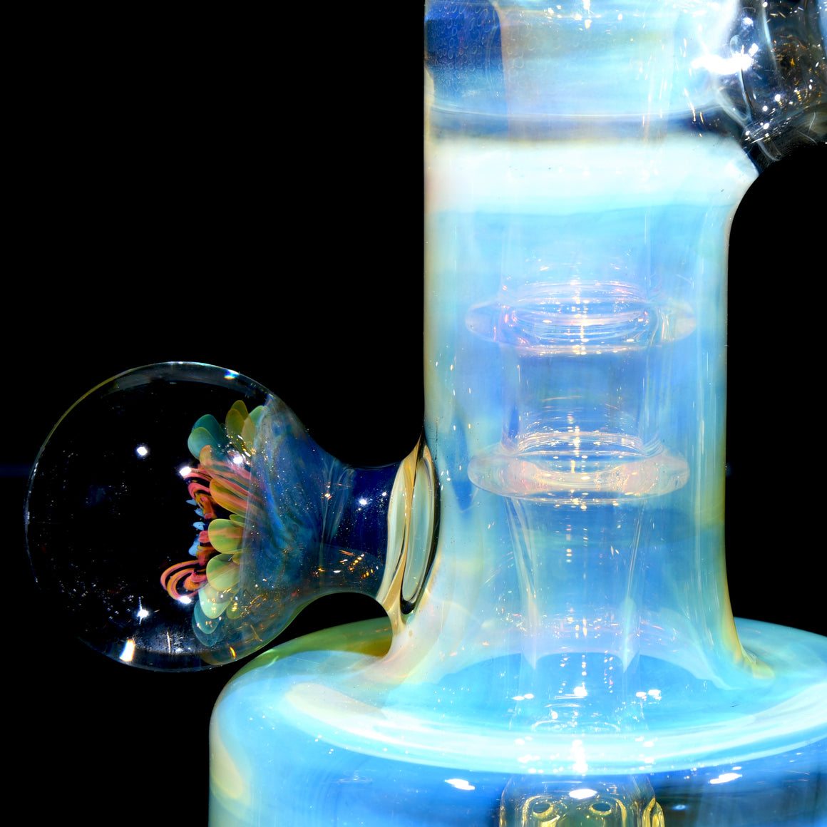 Fully-fumed Refined Bell Recycler w/ Signature Marble - 14mm Female