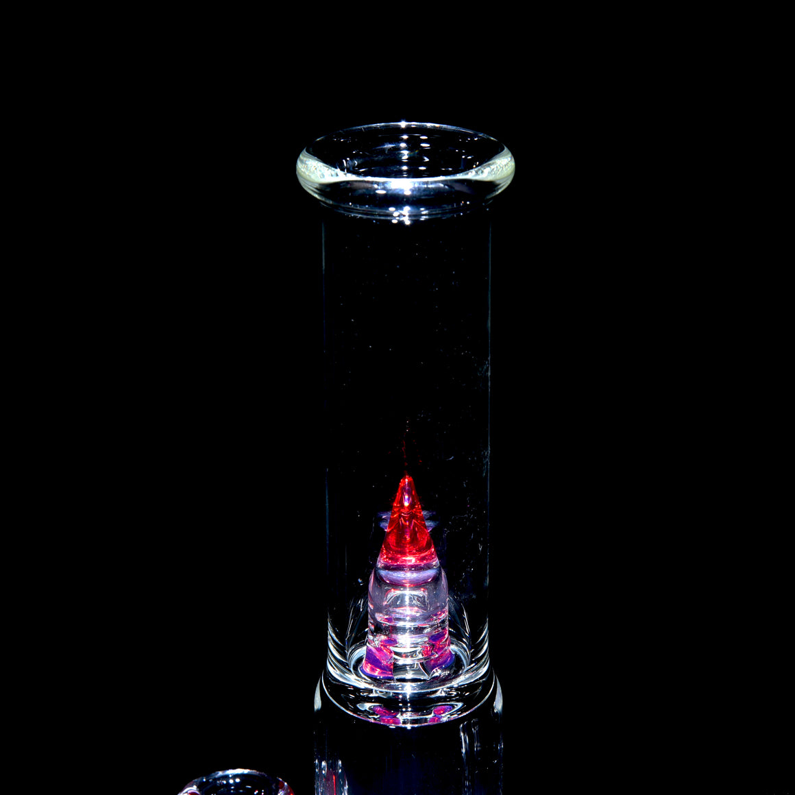 Accented Mini DownGrid G-line Double Bore Tube w/ 4-hole Horned Slide - Telemagenta Lite - 18mm Female