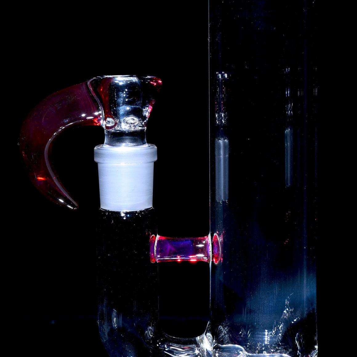 Accented Mini DownGrid G-line Double Bore Tube w/ 4-hole Horned Slide - Telemagenta Lite - 18mm Female