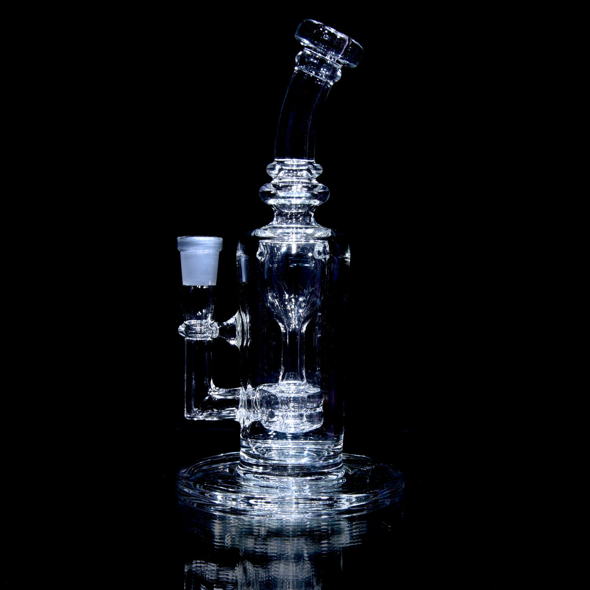 Mini Narrow Can Double-uptake Tornada Recycler - Clear - 14mm Female