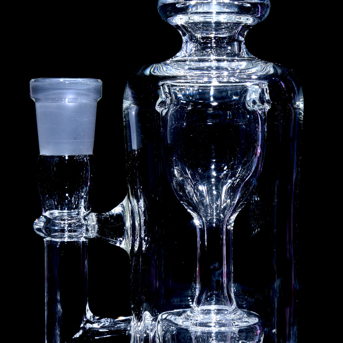 Mini Narrow Can Double-uptake Tornada Recycler - Clear - 14mm Female