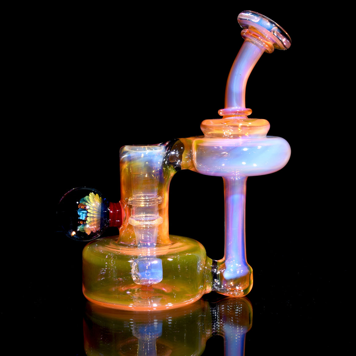 Fully-fumed Refined Bell Recycler w/ Signature Marble - 14mm Female