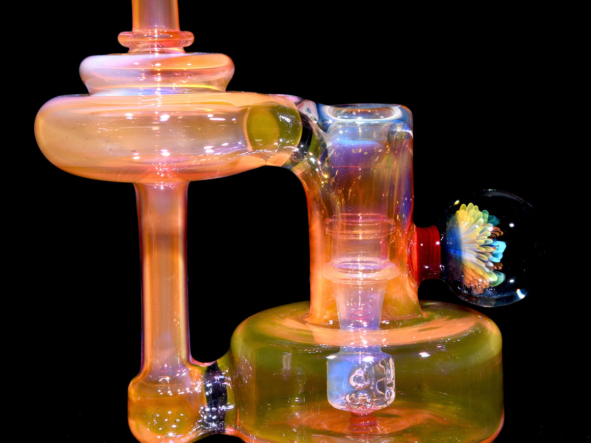 Fully-fumed Refined Bell Recycler w/ Signature Marble - 14mm Female