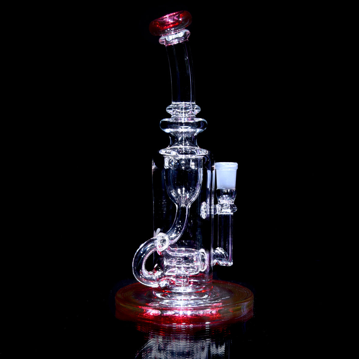 Mini Narrow Can Double-uptake Klein Recycler - Gold Ruby - 14mm Female