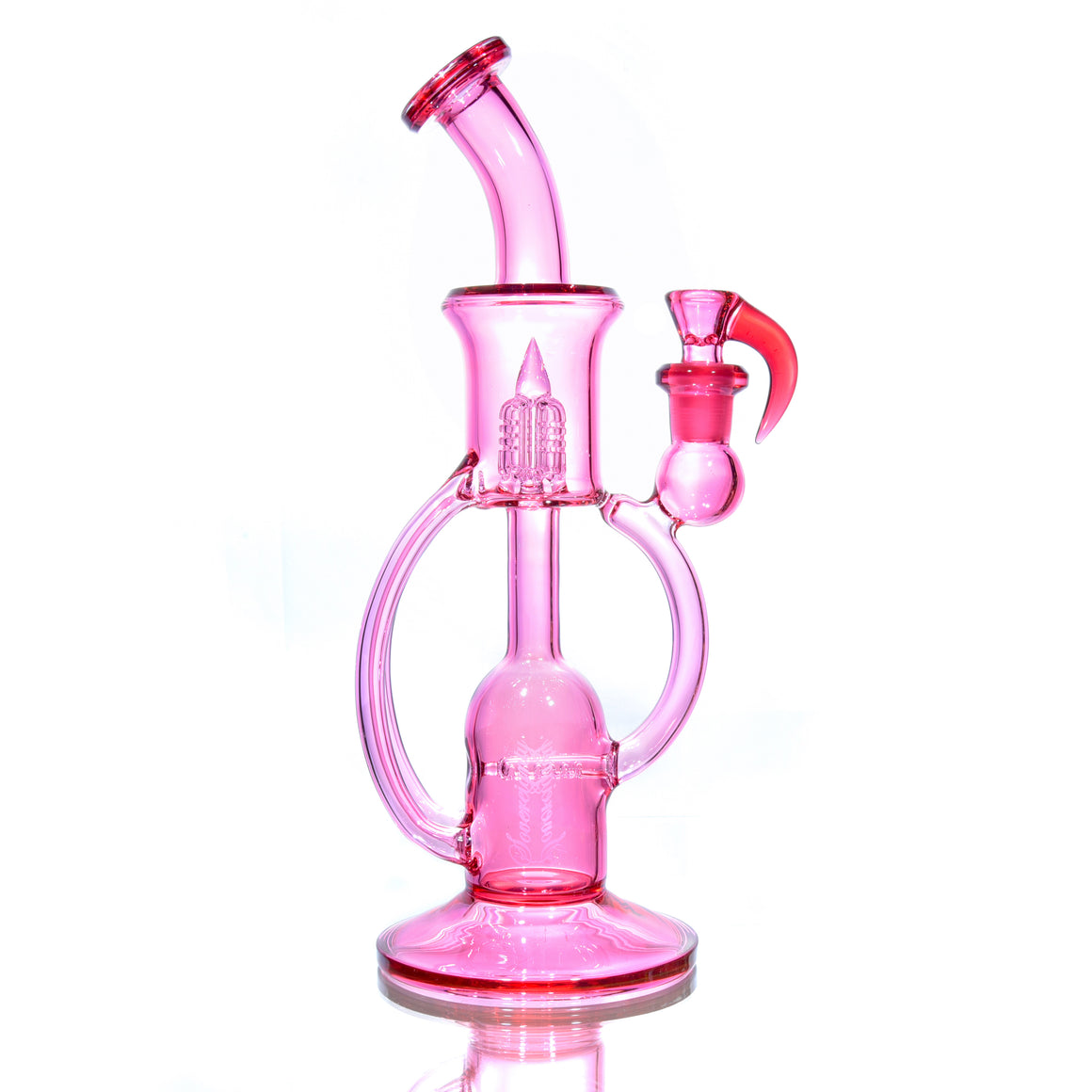 Full-color Mini Double Hornet - Stemline 16mm 6 Cut w/ Splashguard - Telemagenta Lite - 14mm Female