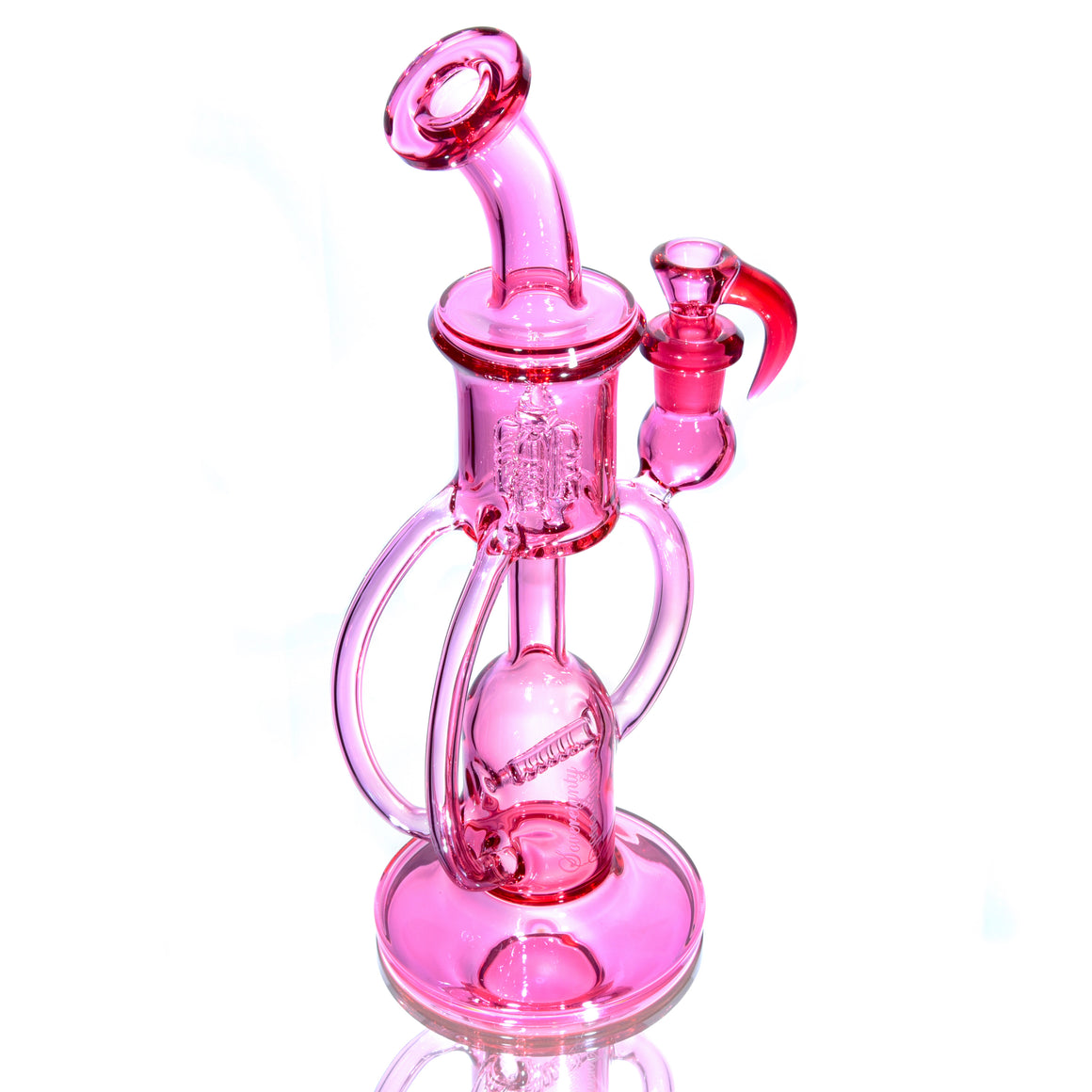 Full-color Mini Double Hornet - Stemline 16mm 6 Cut w/ Splashguard - Telemagenta Lite - 14mm Female