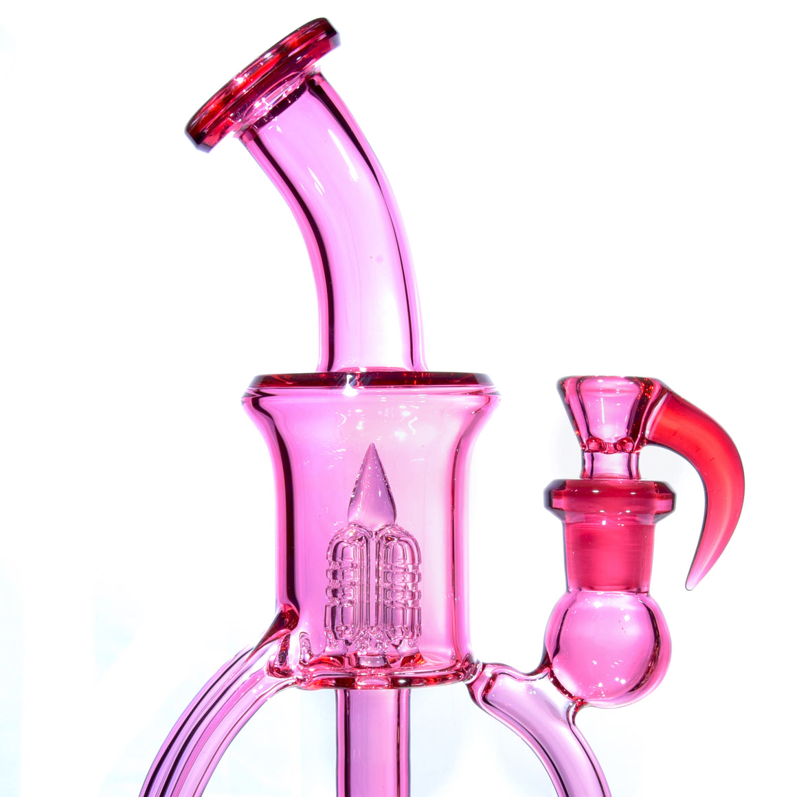 Full-color Mini Double Hornet - Stemline 16mm 6 Cut w/ Splashguard - Telemagenta Lite - 14mm Female