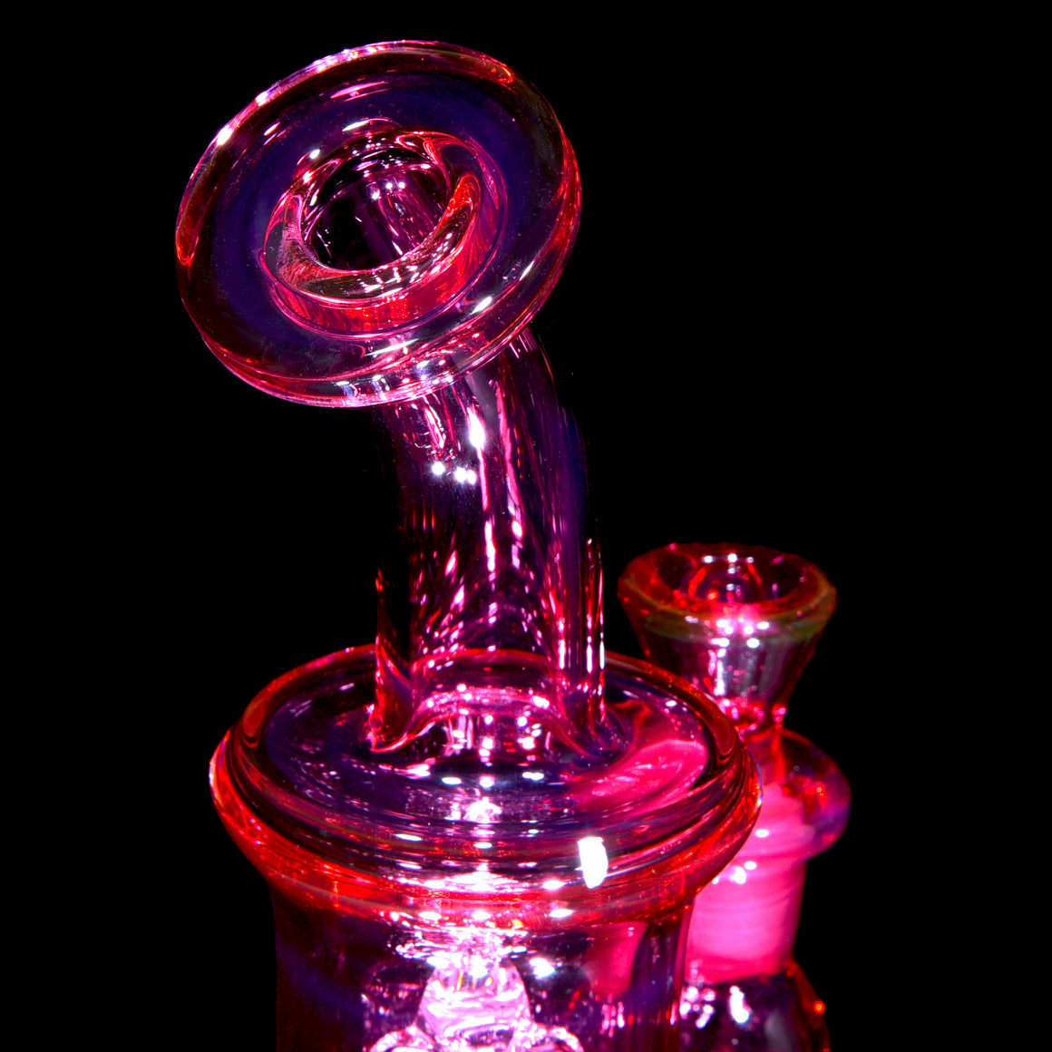 Full-color Mini Double Hornet - Stemline 16mm 6 Cut w/ Splashguard - Telemagenta Lite - 14mm Female