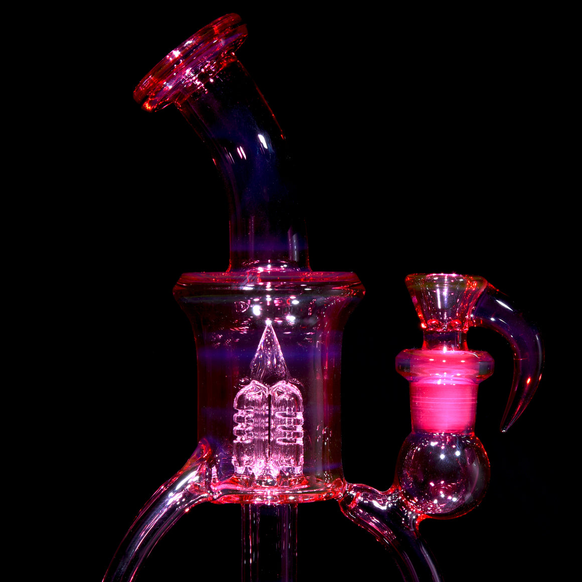 Full-color Mini Double Hornet - Stemline 16mm 6 Cut w/ Splashguard - Telemagenta Lite - 14mm Female