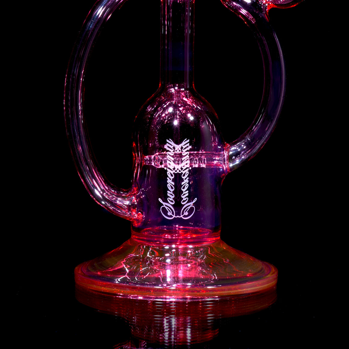 Full-color Mini Double Hornet - Stemline 16mm 6 Cut w/ Splashguard - Telemagenta Lite - 14mm Female