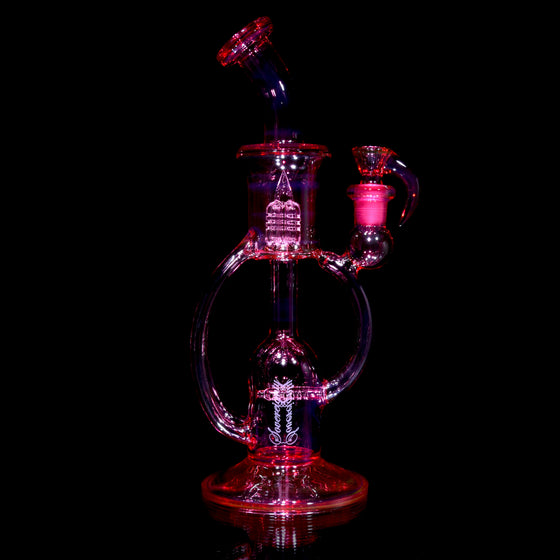 Full-color Mini Double Hornet - Stemline 16mm 6 Cut w/ Splashguard - Telemagenta Lite - 14mm Female