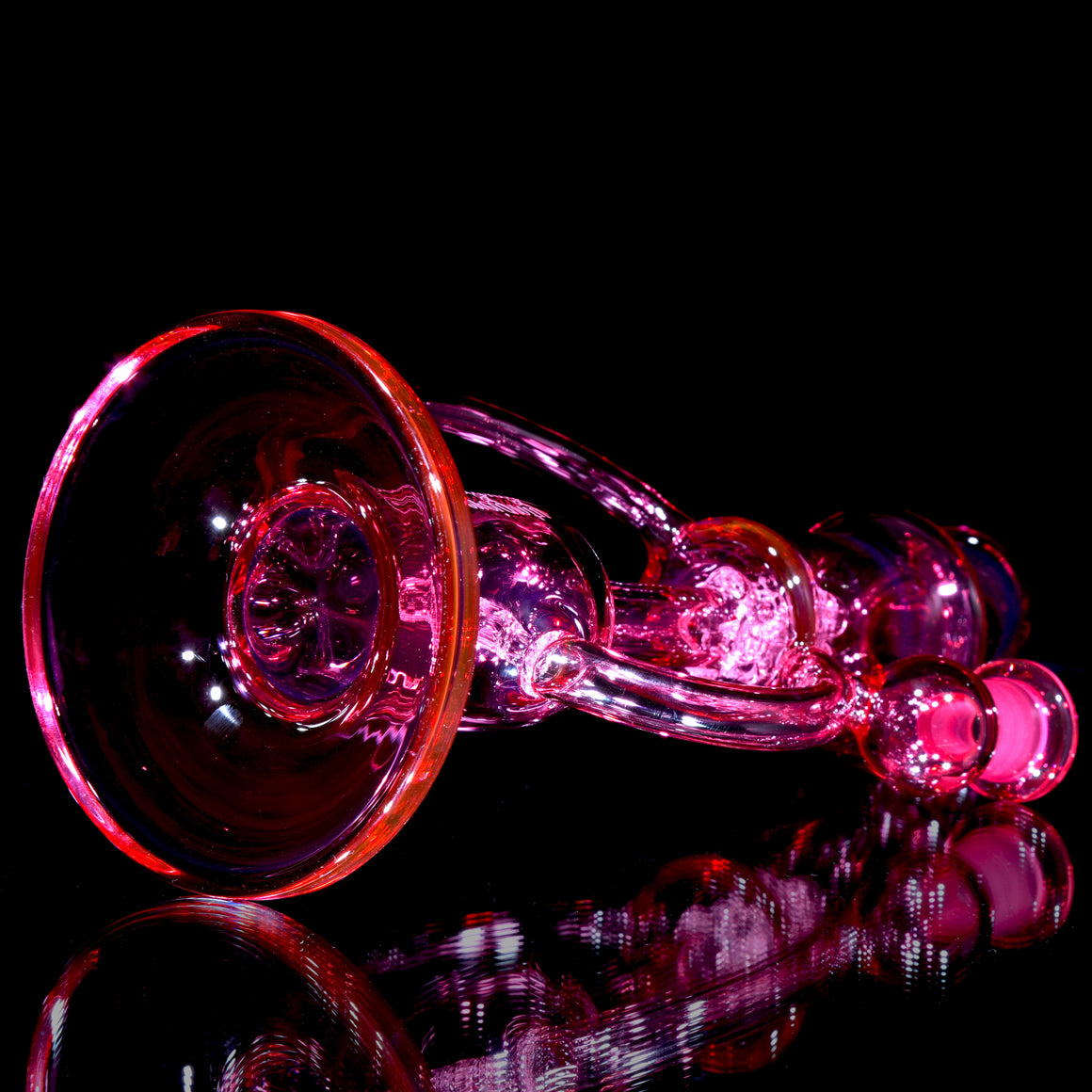 Full-color Mini Double Hornet - Stemline 16mm 6 Cut w/ Splashguard - Telemagenta Lite - 14mm Female
