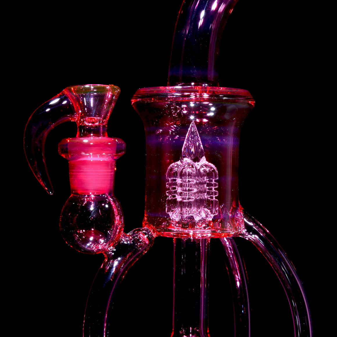 Full-color Mini Double Hornet - Stemline 16mm 6 Cut w/ Splashguard - Telemagenta Lite - 14mm Female