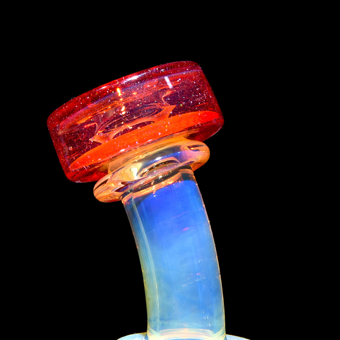 Fumed & Carved Klein Recycler - Crushed Opal Pink Slyme/Pom - 10mm Female