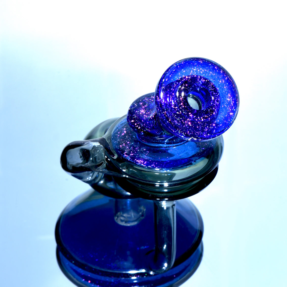 Single-uptake Dewaar Recycler - Fire Dichro Cobalt/Gray - 10mm Female