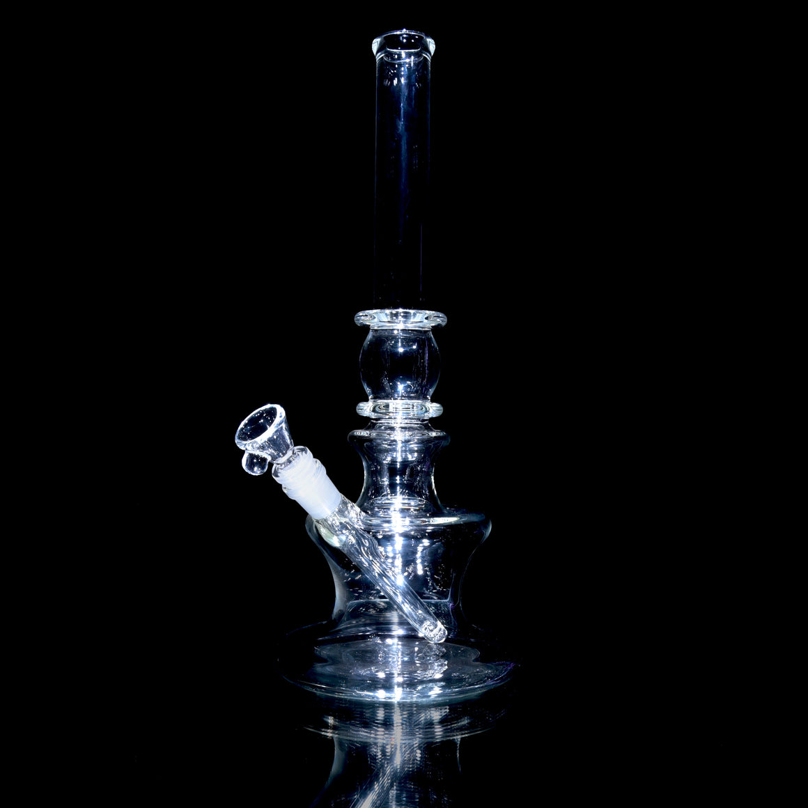 Removable Gridded Stemline Downstem Flower Tube w/ Martini Slide - Clear - 14mm Female