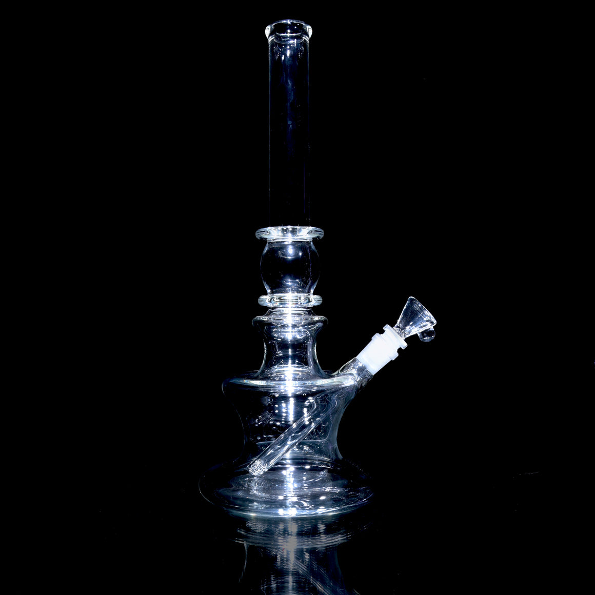 Removable Gridded Stemline Downstem Flower Tube w/ Martini Slide - Clear - 14mm Female