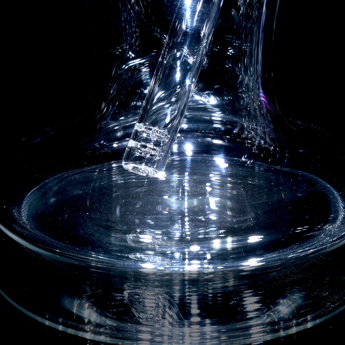 Removable Gridded Stemline Downstem Flower Tube w/ Martini Slide - Clear - 14mm Female
