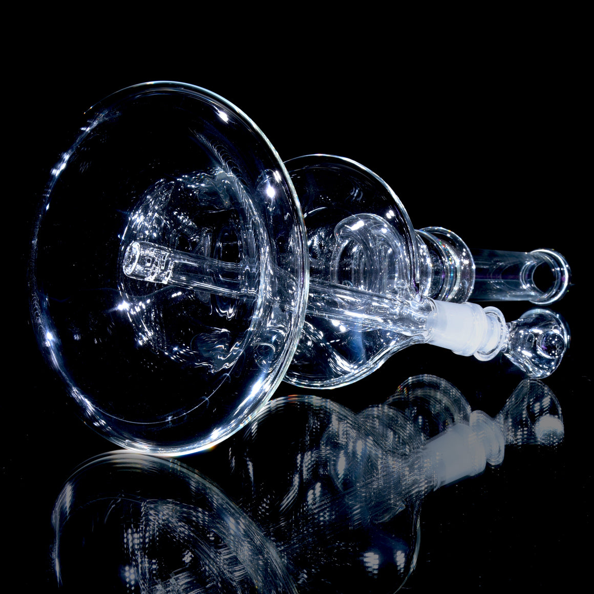 Removable Gridded Stemline Downstem Flower Tube w/ Martini Slide - Clear - 14mm Female
