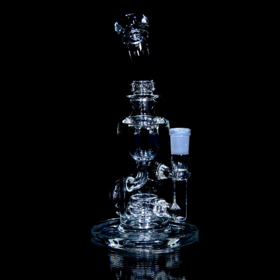 Mini Narrow Can Double-uptake Klein Recycler - Clear - 14mm Female