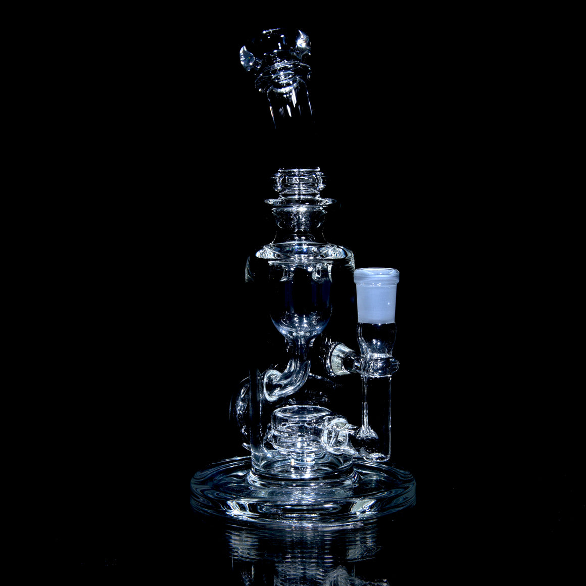 Mini Narrow Can Double-uptake Klein Recycler - Clear - 14mm Female