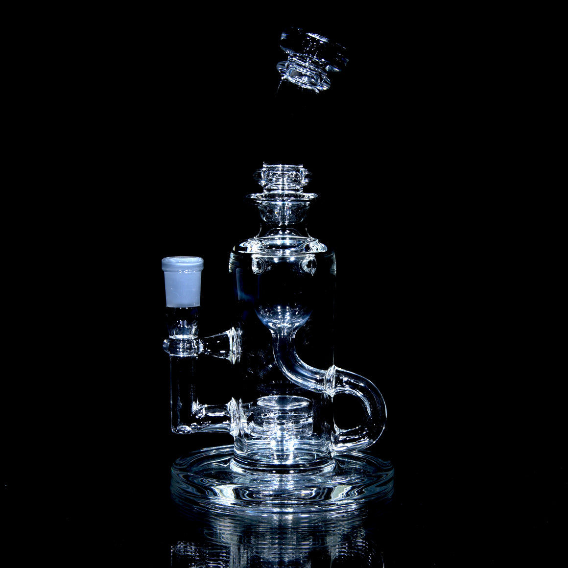 Mini Narrow Can Double-uptake Klein Recycler - Clear - 14mm Female