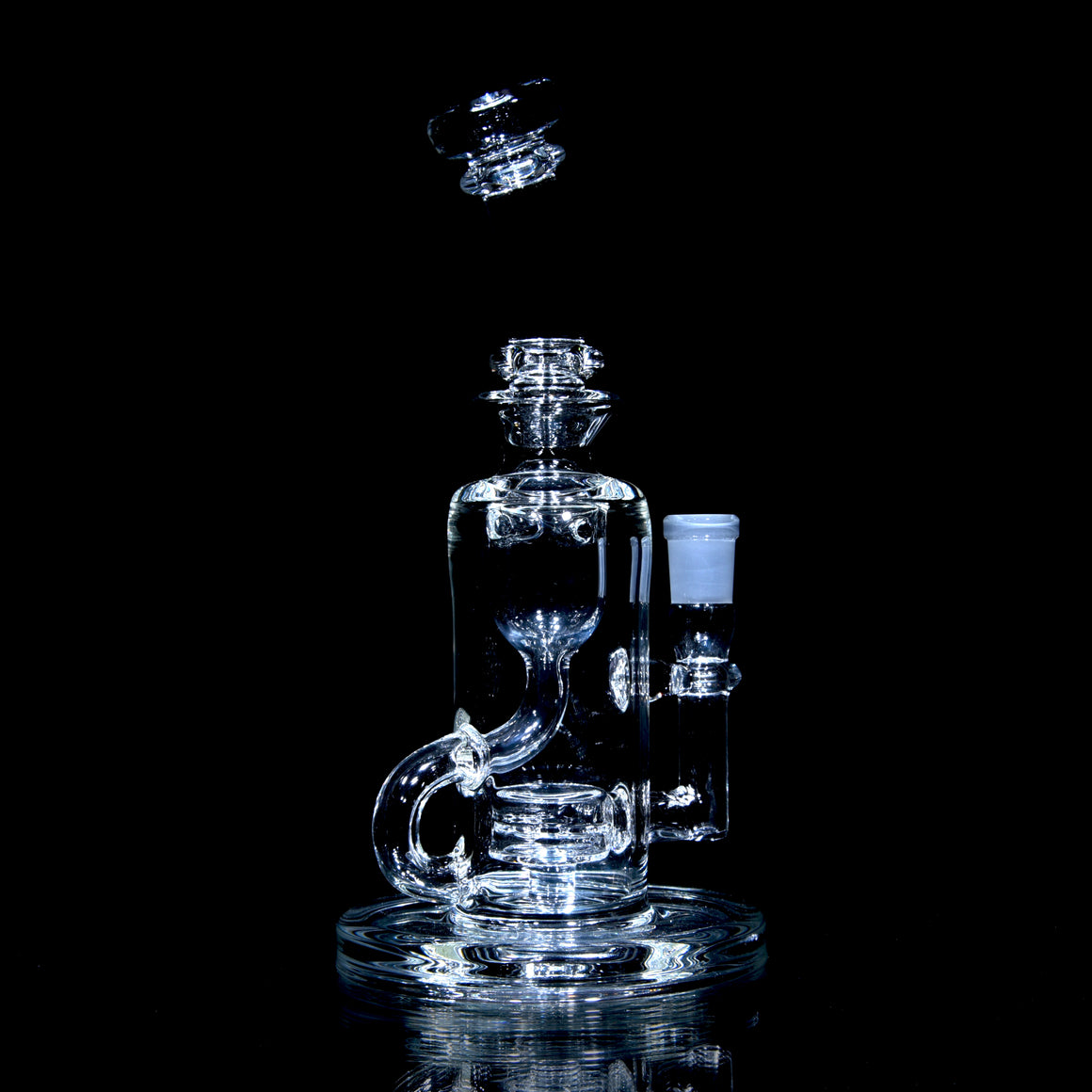 Mini Narrow Can Double-uptake Klein Recycler - Clear - 14mm Female
