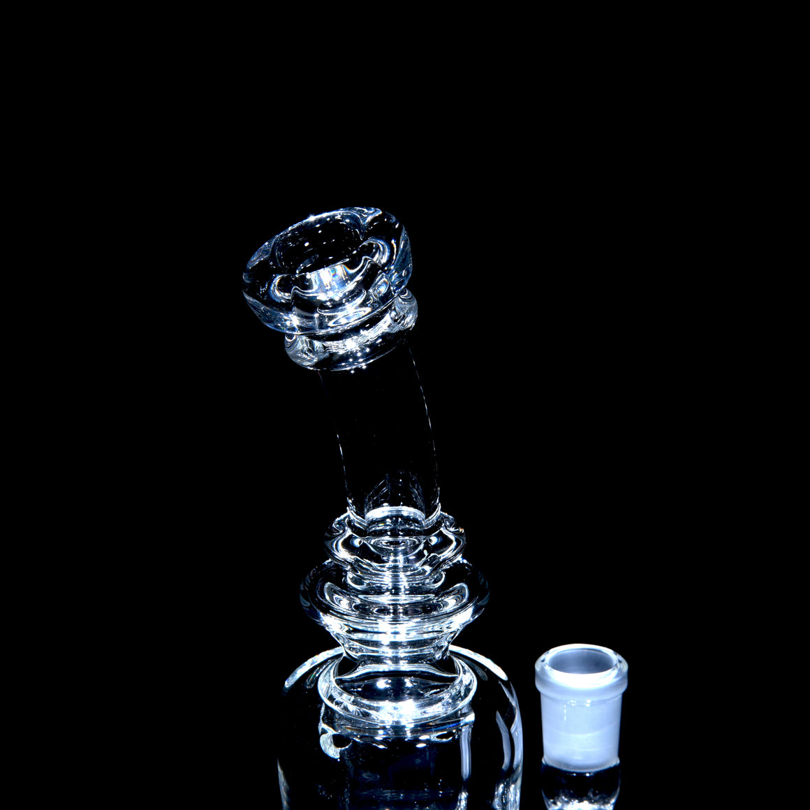 Mini Narrow Can Double-uptake Klein Recycler - Clear - 14mm Female
