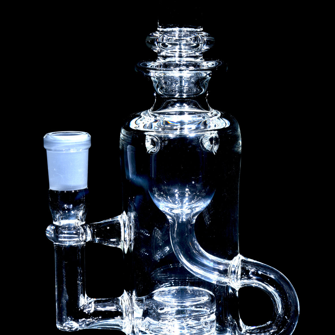 Mini Narrow Can Double-uptake Klein Recycler - Clear - 14mm Female