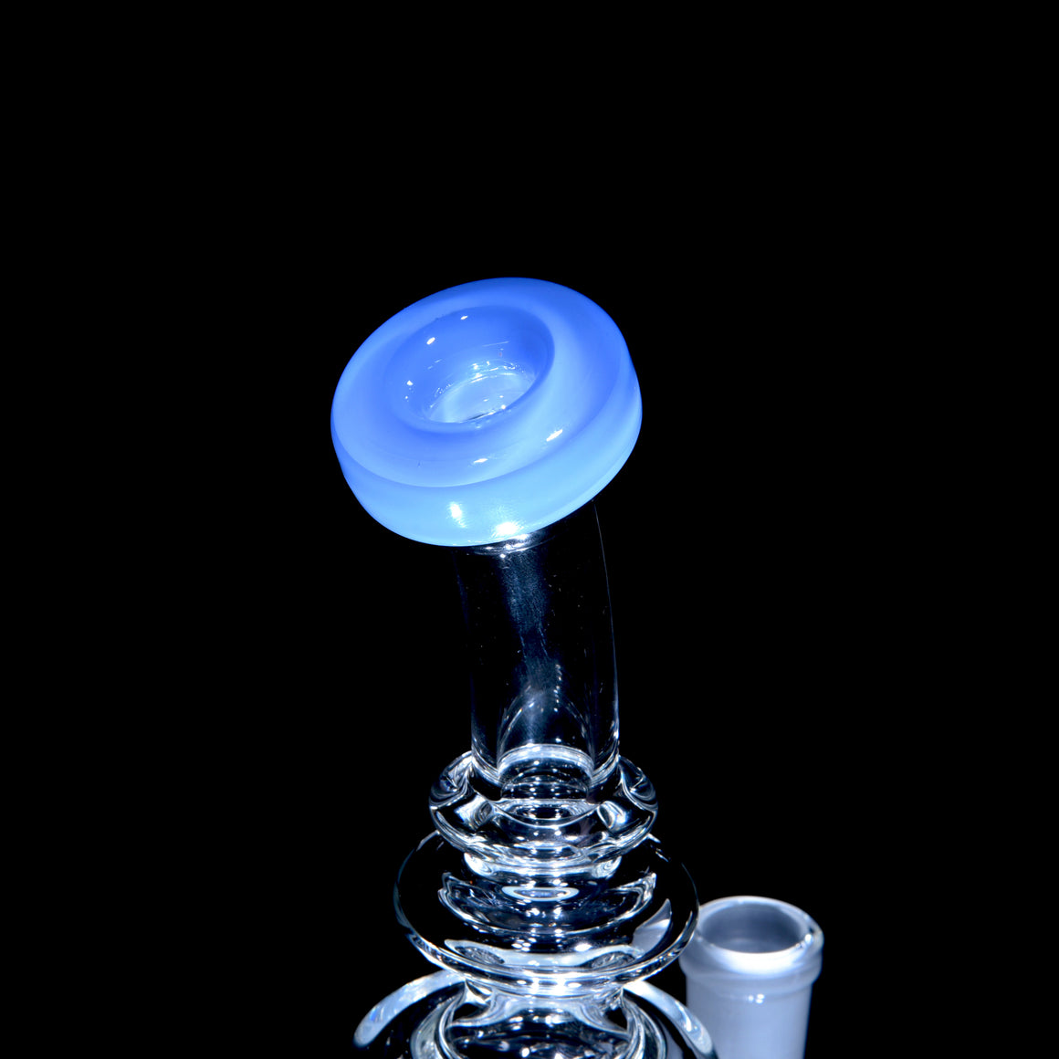 Accented Mini Narrow Can Double-uptake Klein Recycler - Periwinkle - 14mm Female