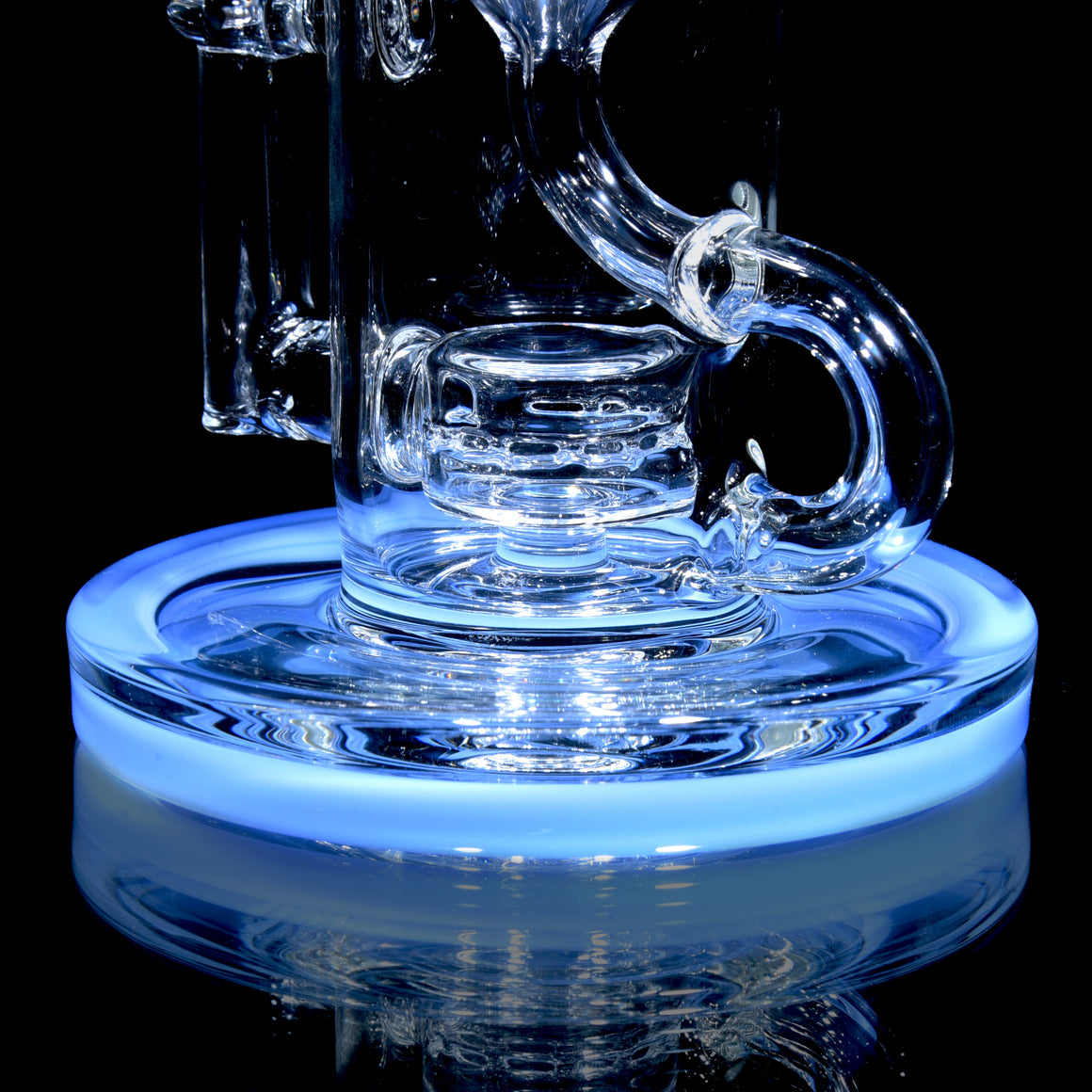 Accented Mini Narrow Can Double-uptake Klein Recycler - Periwinkle - 14mm Female