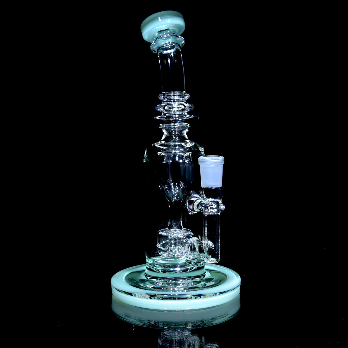 Accented Mini Narrow Can Double-uptake Tornada Recycler - Titan - 14mm Female