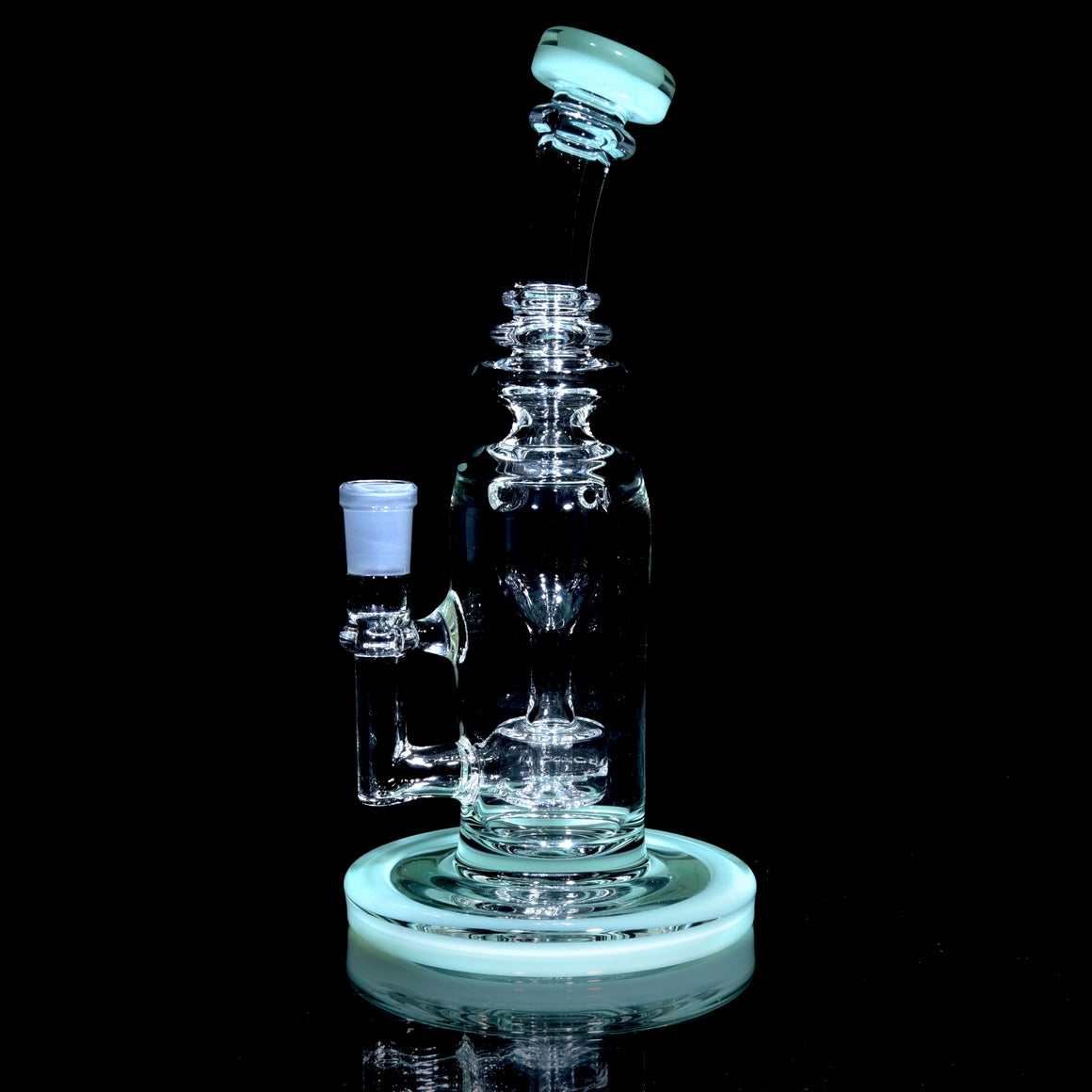 Accented Mini Narrow Can Double-uptake Tornada Recycler - Titan - 14mm Female