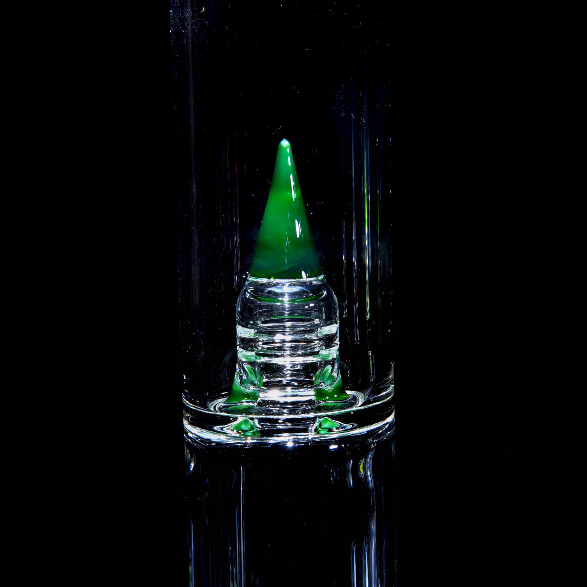 Accented 44mm Grid Cap Straight Tube w/ 4-hole Horned Slide - Chromium - 18mm Female