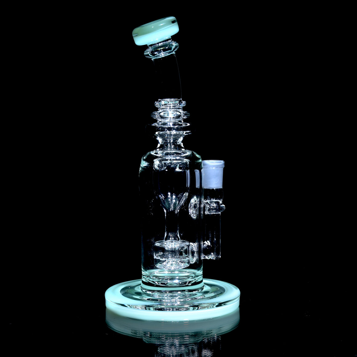 Accented Mini Narrow Can Double-uptake Tornada Recycler - Titan - 14mm Female
