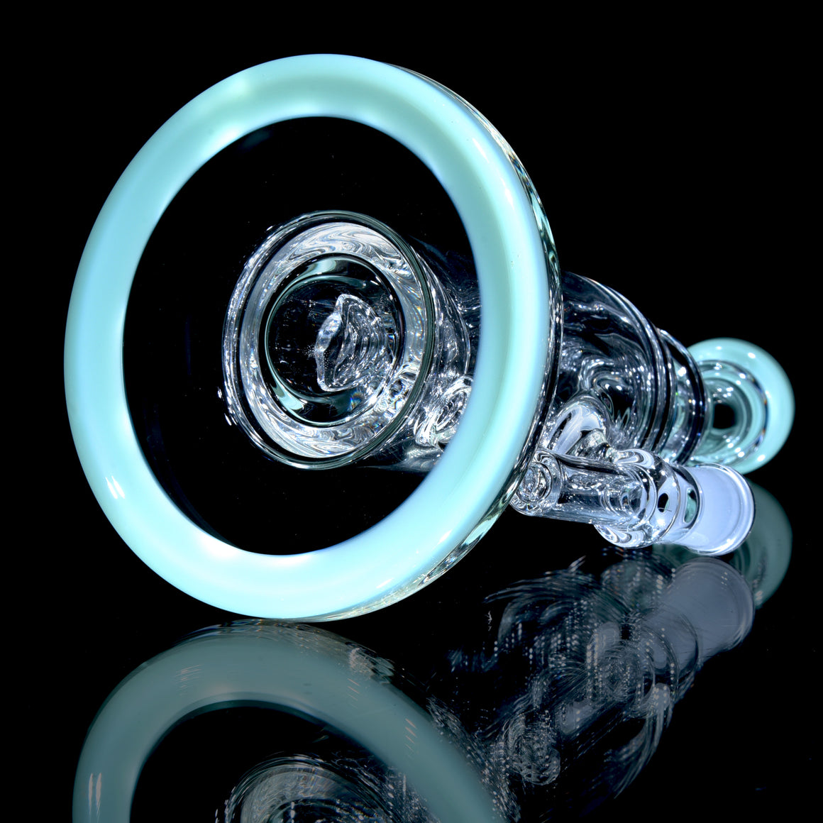 Accented Mini Narrow Can Double-uptake Tornada Recycler - Titan - 14mm Female