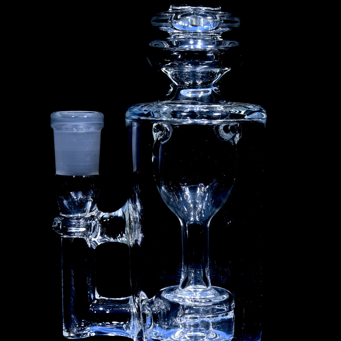Accented Mini Narrow Can Double-uptake Tornada Recycler - Periwinkle - 14mm Female
