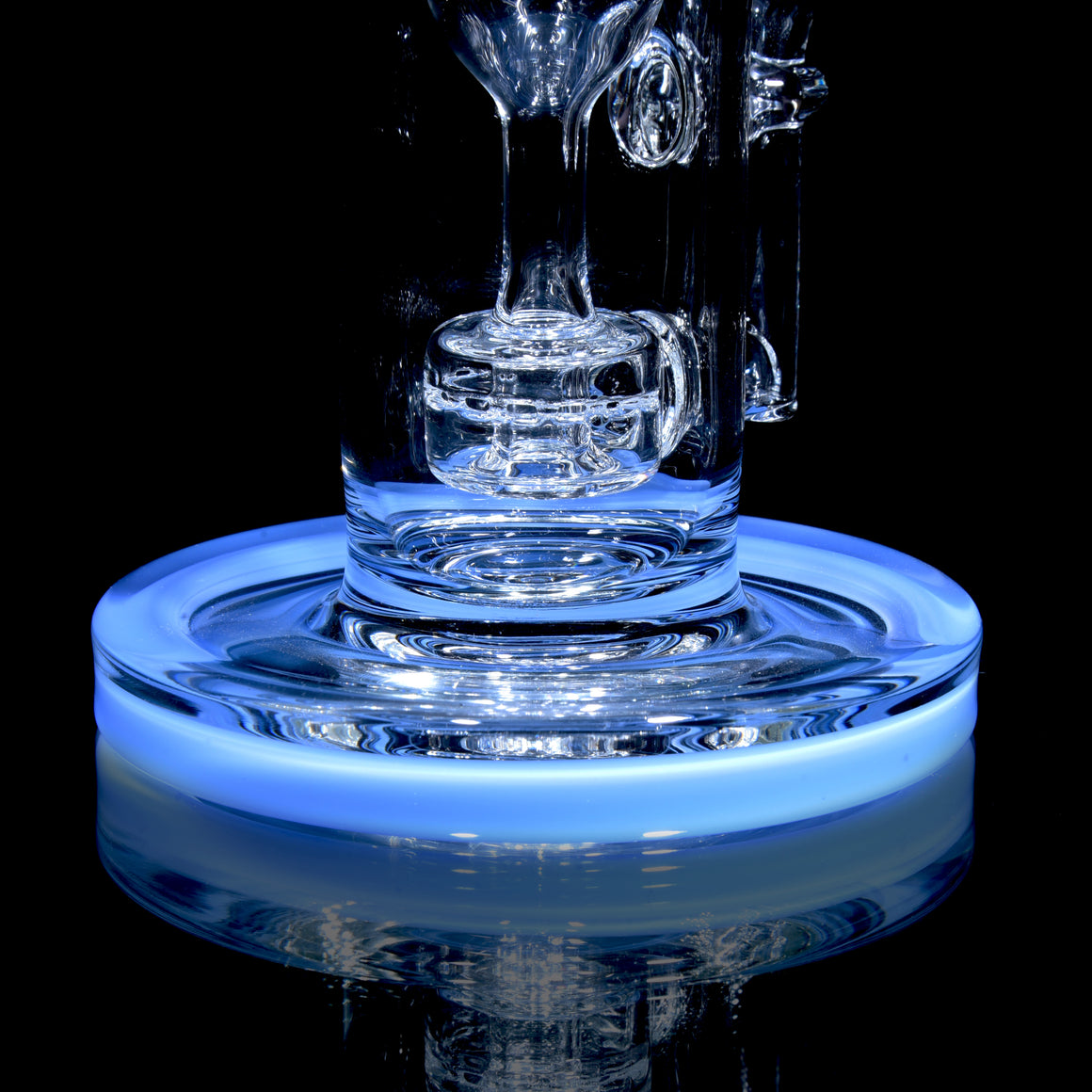 Accented Mini Narrow Can Double-uptake Tornada Recycler - Periwinkle - 14mm Female