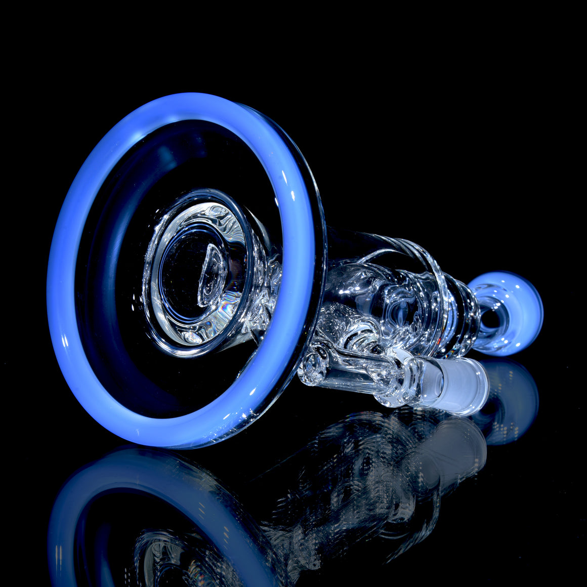 Accented Mini Narrow Can Double-uptake Tornada Recycler - Periwinkle - 14mm Female