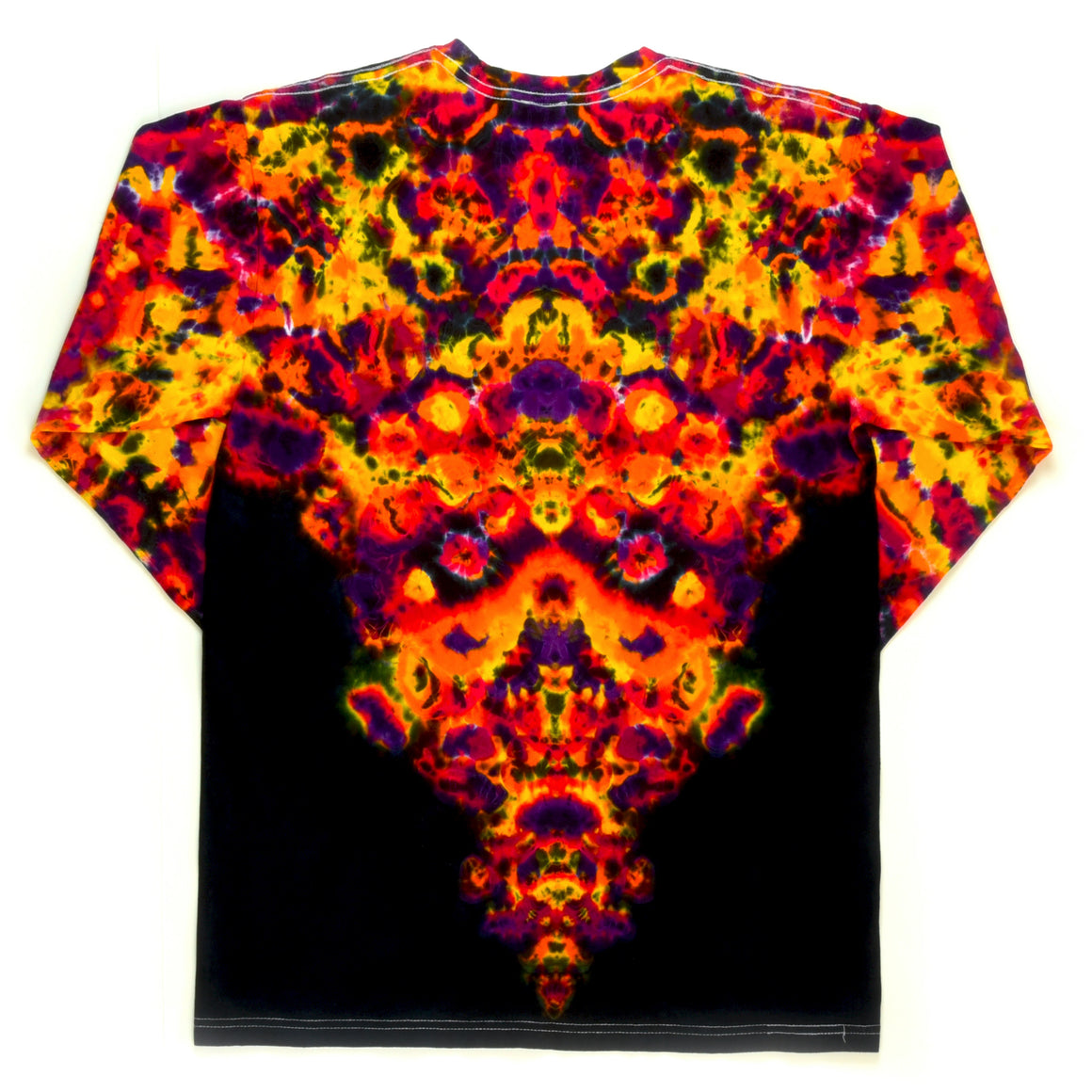 Medium Long-sleeve Tie Dye T-Shirt - Inferno Mandala Combo Fade