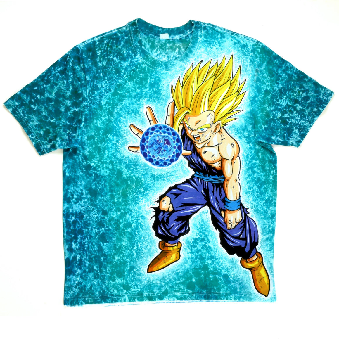 XXL - Hand & Tie-dyed T-Shirt - DBZ Super Gohan